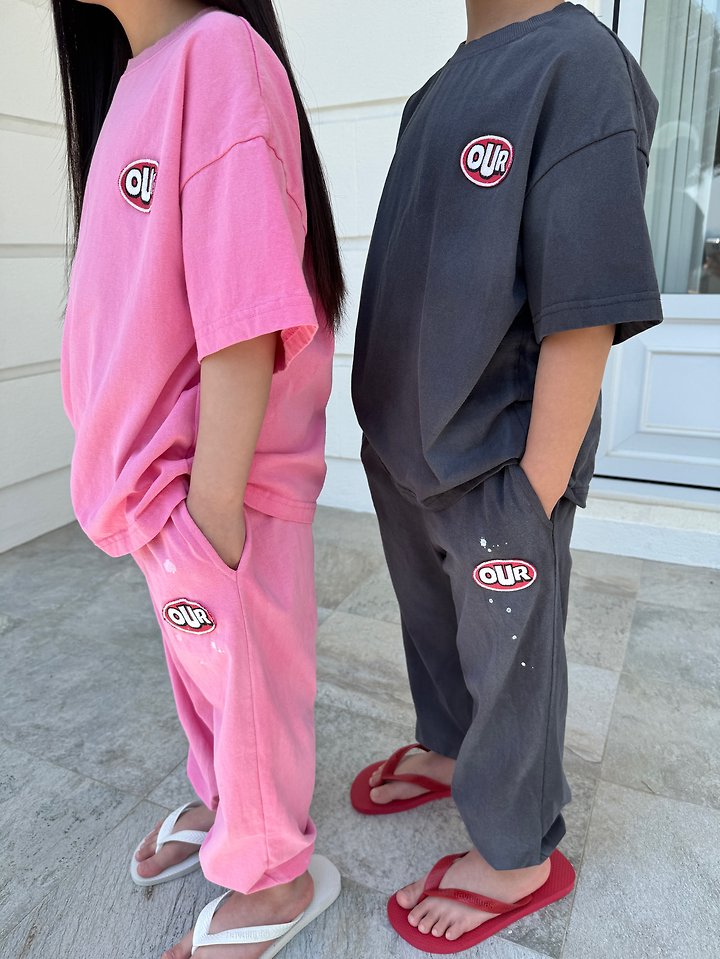 Our - Korean Children Fashion - #kidsshorts - Paint Brush Tee - 12