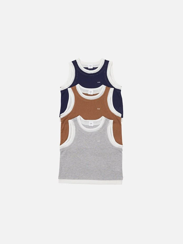 Our - Korean Children Fashion - #kidsshorts - Layered Sleeveless