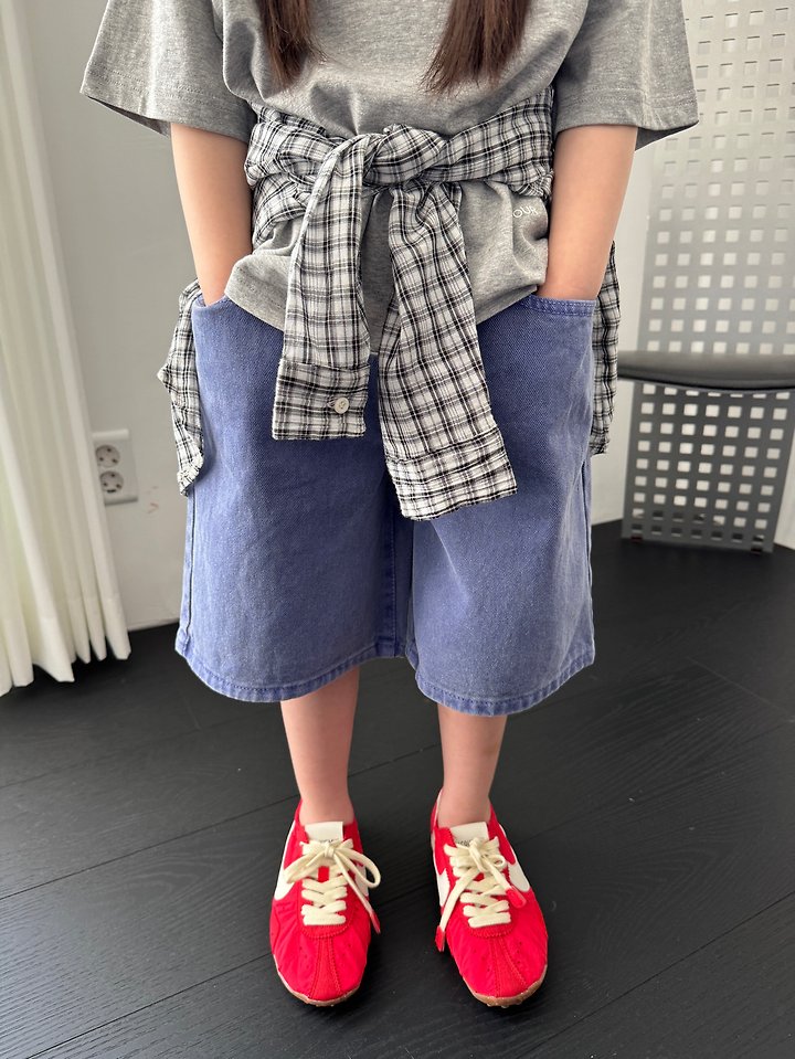Our - Korean Children Fashion - #kidzfashiontrend - End Washed Bermuda Pants - 3