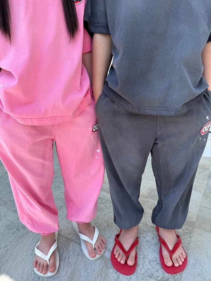 Our - Korean Children Fashion - #littlefashionista - Brush Wappen Jogger Pants