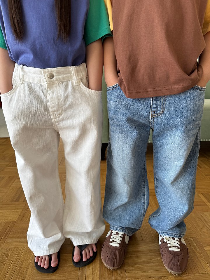 Our - Korean Children Fashion - #littlefashionista - Classic Wide Denim Pants - 2