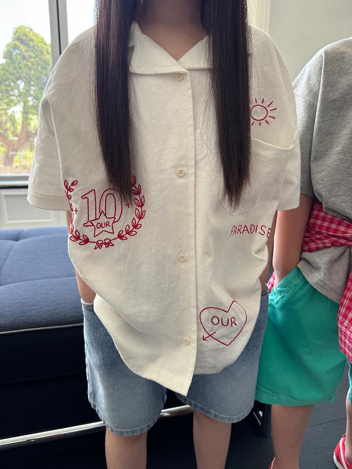 Our - Korean Children Fashion - #littlefashionista - Linen Drawing Shirt - 6