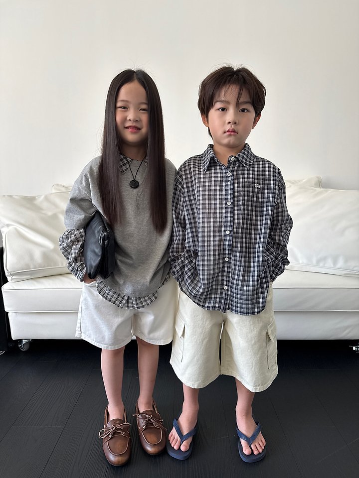 Our - Korean Children Fashion - #littlefashionista - Check Shirt - 4