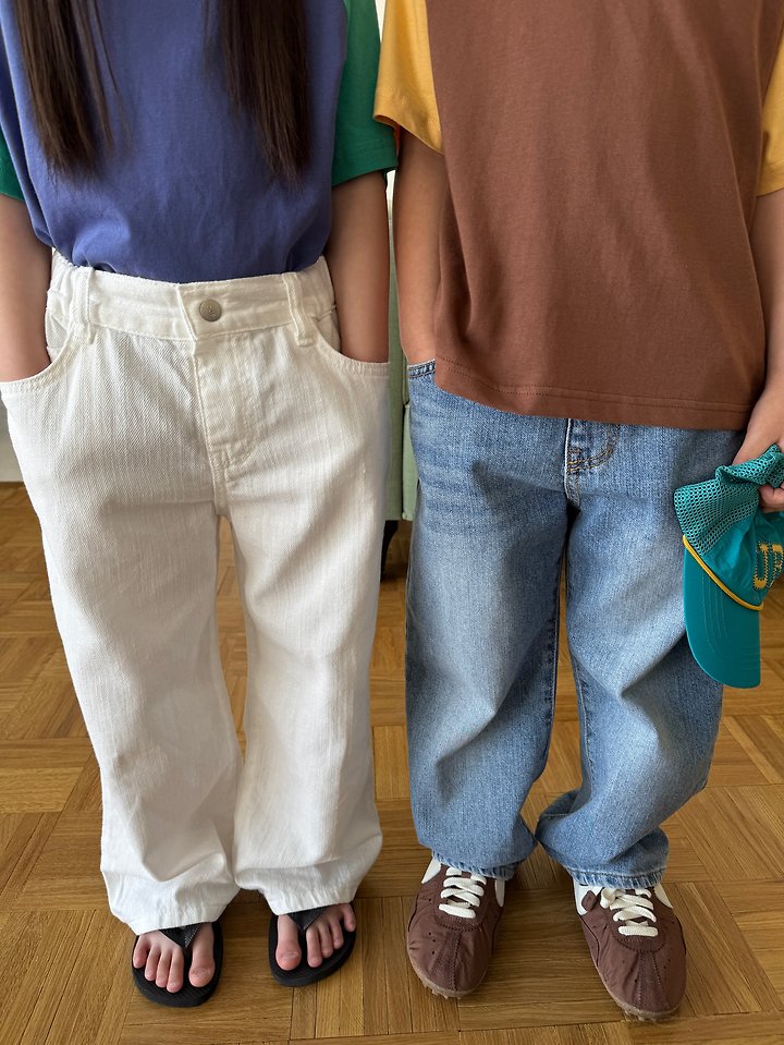 Our - Korean Children Fashion - #magicofchildhood - Classic Wide Denim Pants - 3