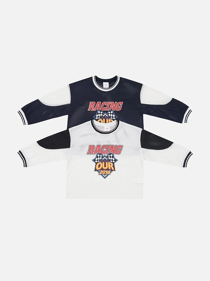 Our - Korean Children Fashion - #magicofchildhood - Racing Mesh Jersey Tee - 9