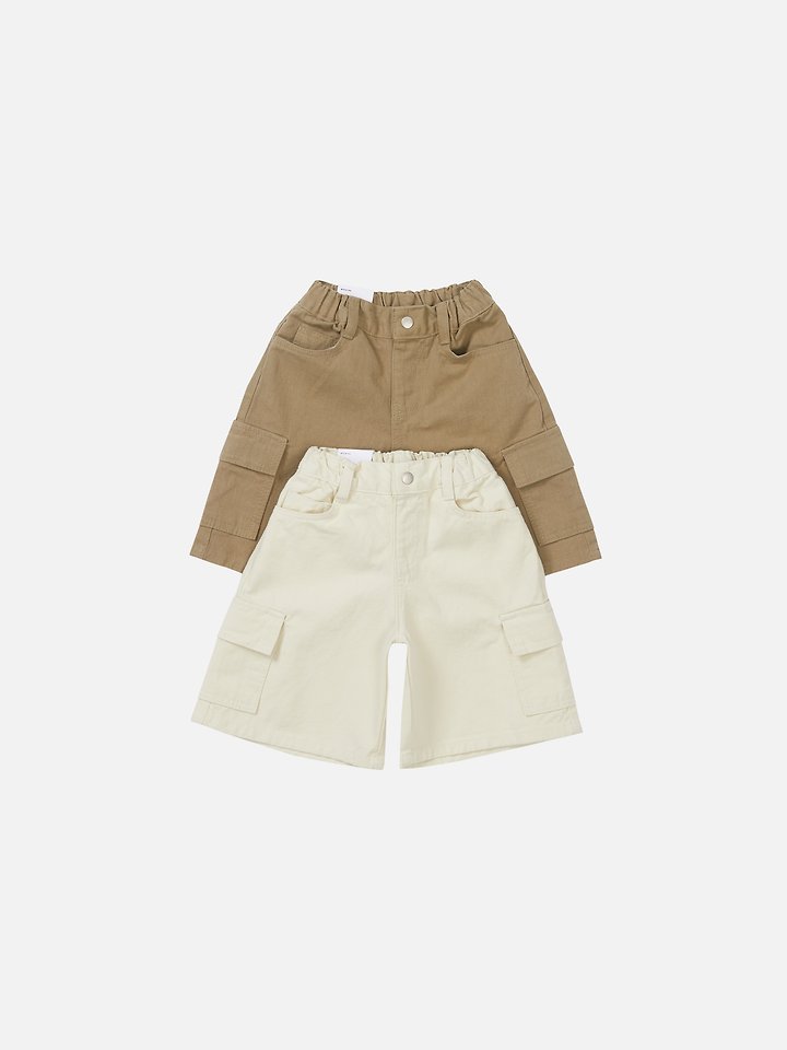 Our - Korean Children Fashion - #minifashionista - Sand Bermuda Cargo Pants