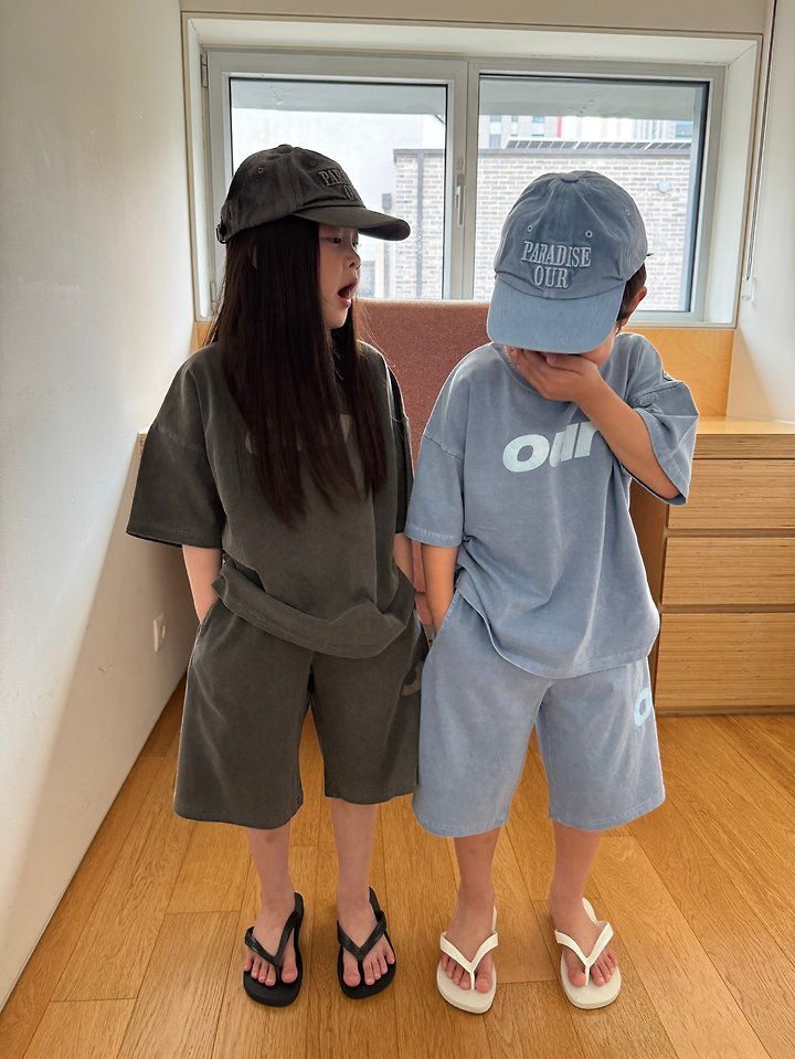 Our - Korean Children Fashion - #todddlerfashion - Ash Washed Set - 6