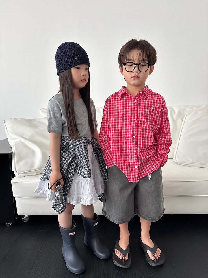 Our - Korean Children Fashion - #todddlerfashion - Carrot Ribbed Tee - 8