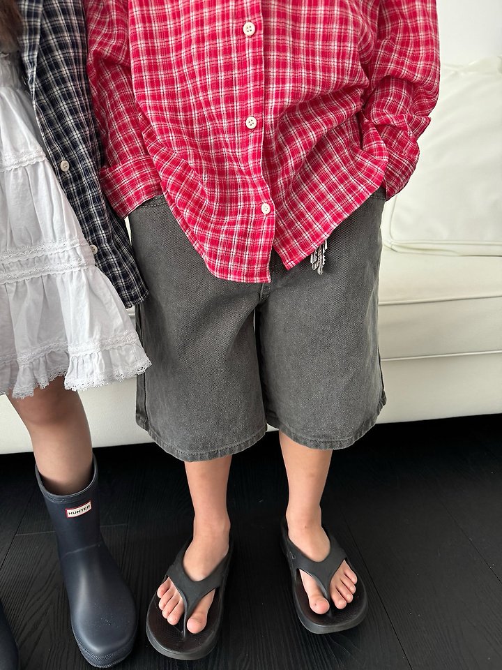 Our - Korean Children Fashion - #toddlerclothing - End Washed Bermuda Pants - 10