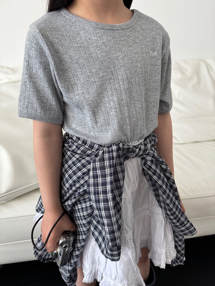 Our - Korean Children Fashion - #toddlerclothing - Carrot Ribbed Tee - 9