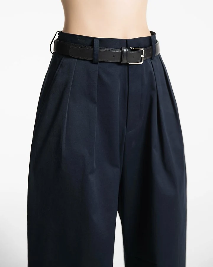 Paper Moon - Korean Women Fashion - #momslook - Curve Volume Wide Chino Pants - 3