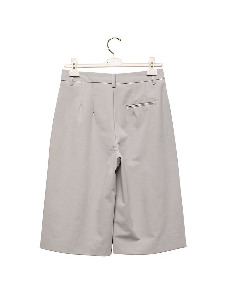 Paper Moon - Korean Women Fashion - #momslook - Classic Wide Fit Bermuda Trousers - 10