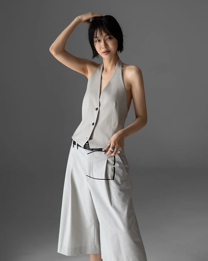 Paper Moon - Korean Women Fashion - #momslook - Classic Wide Fit Bermuda Trousers - 8