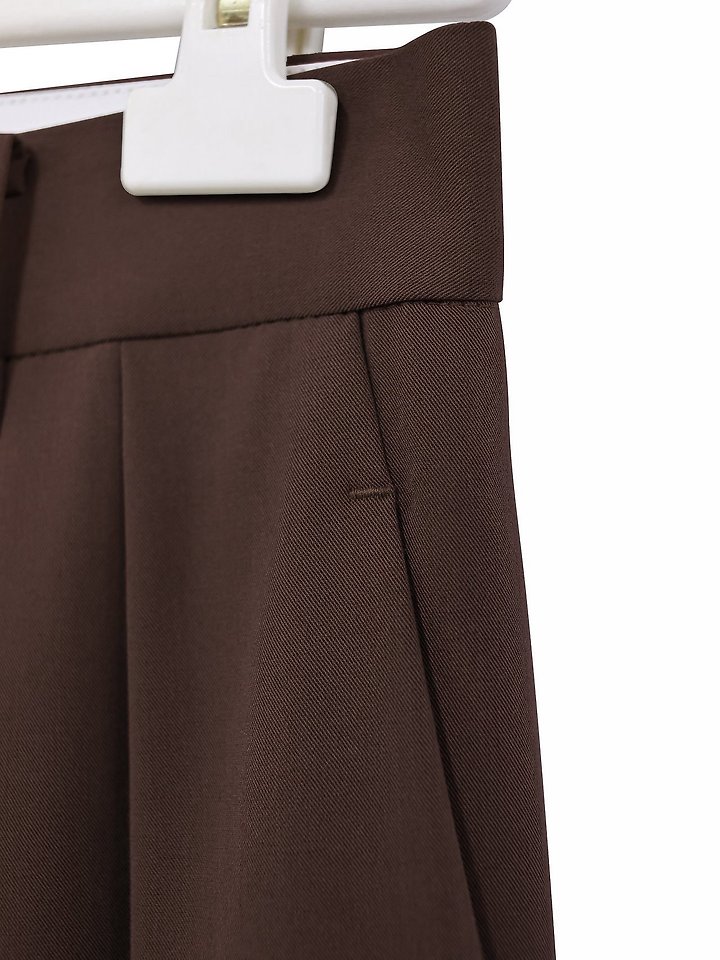 Paper Moon - Korean Women Fashion - #momslook - Low Waist Double Pleated Wide Trousers - 10