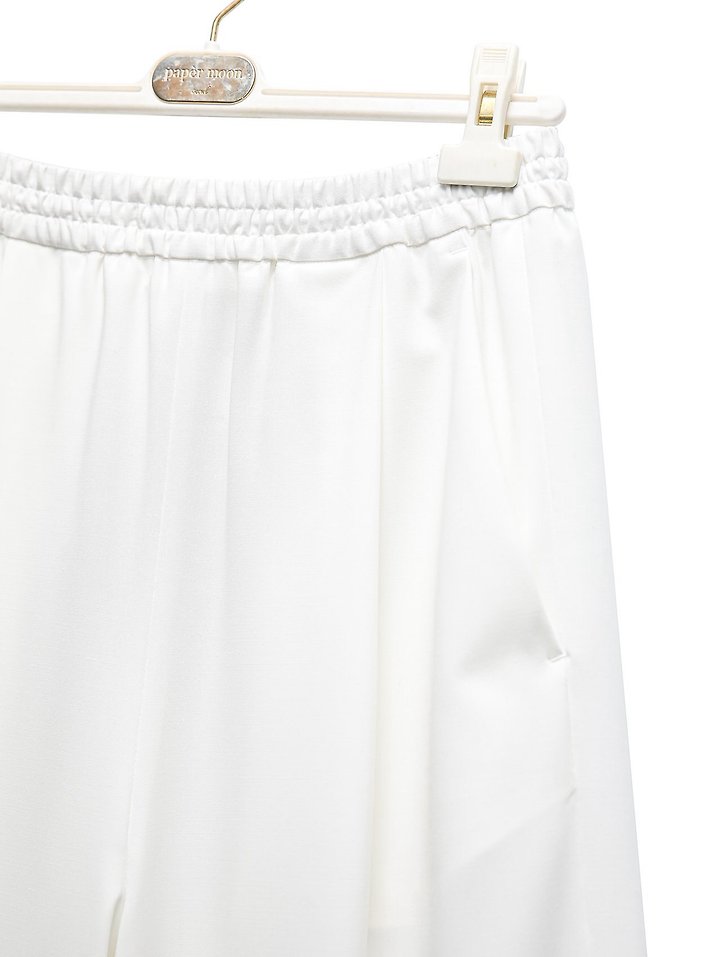 Paper Moon - Korean Women Fashion - #momslook - Banded String Wide Maxi-Length Trousers - 8