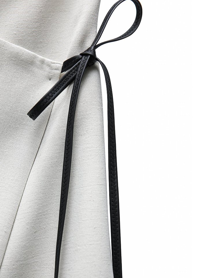 Paper Moon - Korean Women Fashion - #momslook - Linen Wrap Pencil Maxi Skirt - 11