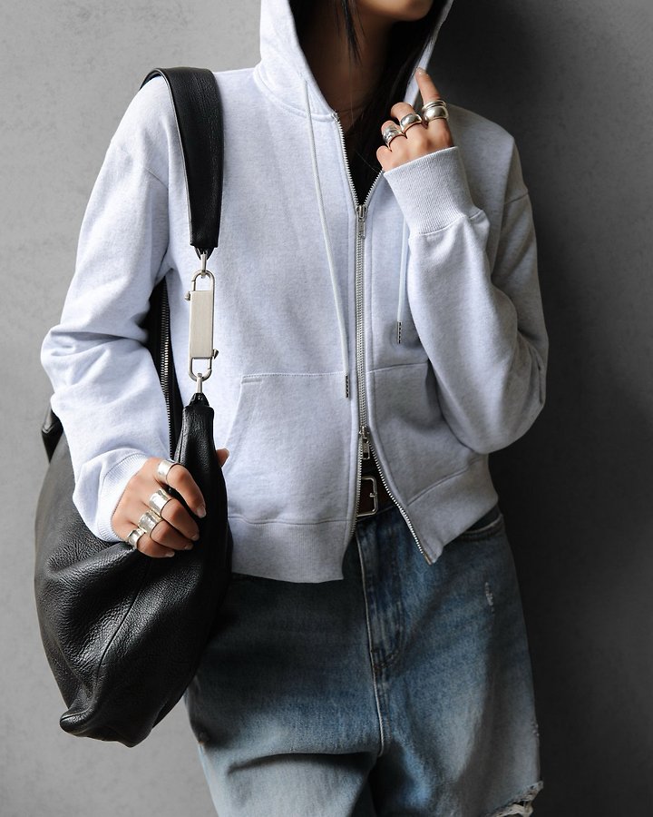 Paper Moon - Korean Women Fashion - #momslook - Classic Slim Fit Two-Way Zip-Up Hoodie