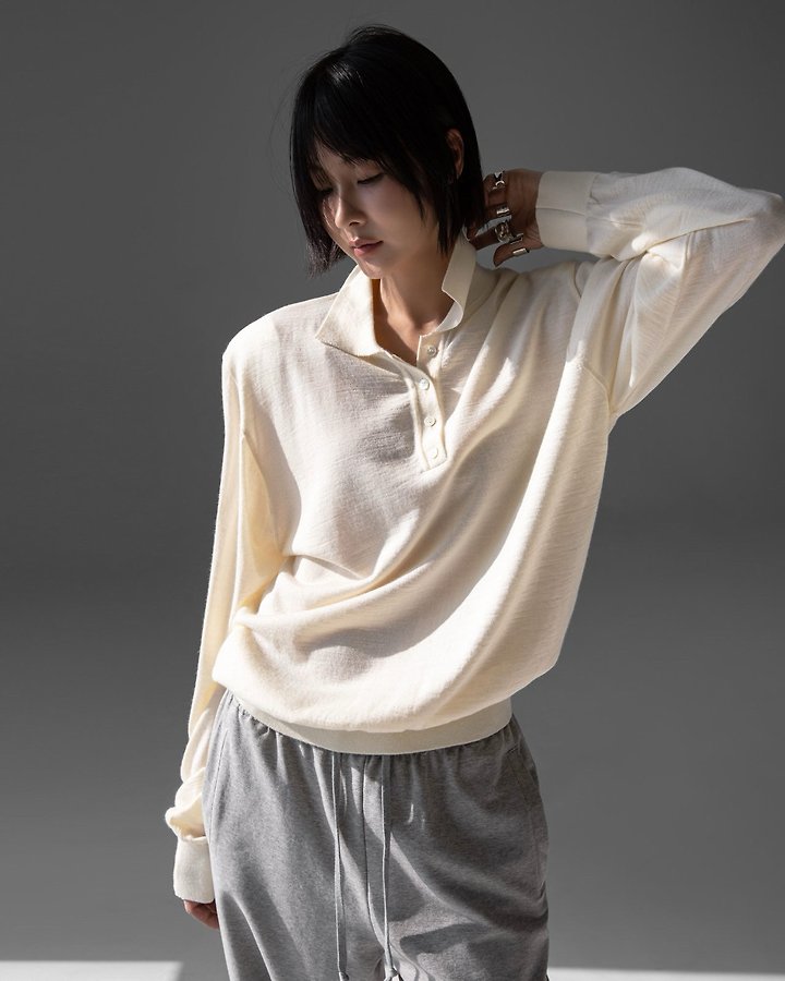 Paper Moon - Korean Women Fashion - #momslook - Classic Padded Shoulder Knit - 5