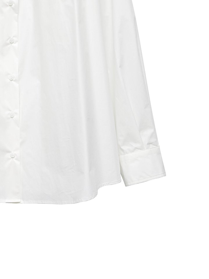 Paper Moon - Korean Women Fashion - #momslook - Low Collar Point Paper Button-Down Shirt - 12