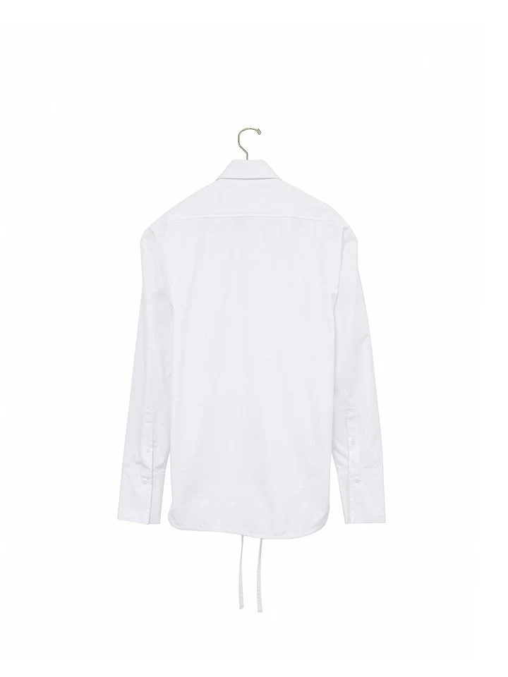 Paper Moon - Korean Women Fashion - #momslook - Padded Shoulder Button-Down Cotton Shirt - 6