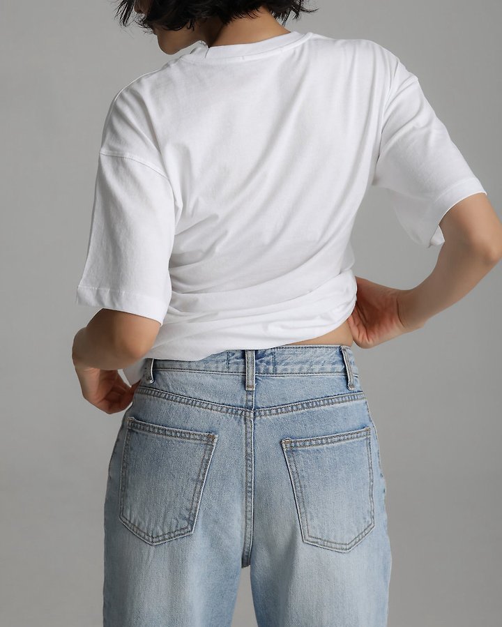Paper Moon - Korean Women Fashion - #momslook - Twist Drape Side Line Detail Tee - 5