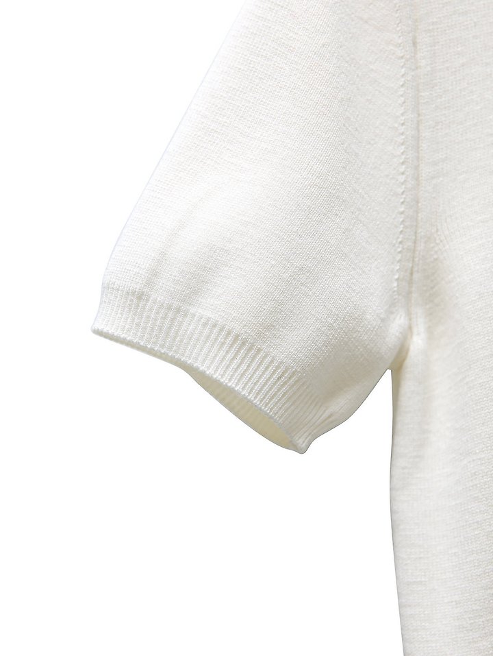 Paper Moon - Korean Women Fashion - #momslook - Collar Short Sleeve Button Cardigan - 8