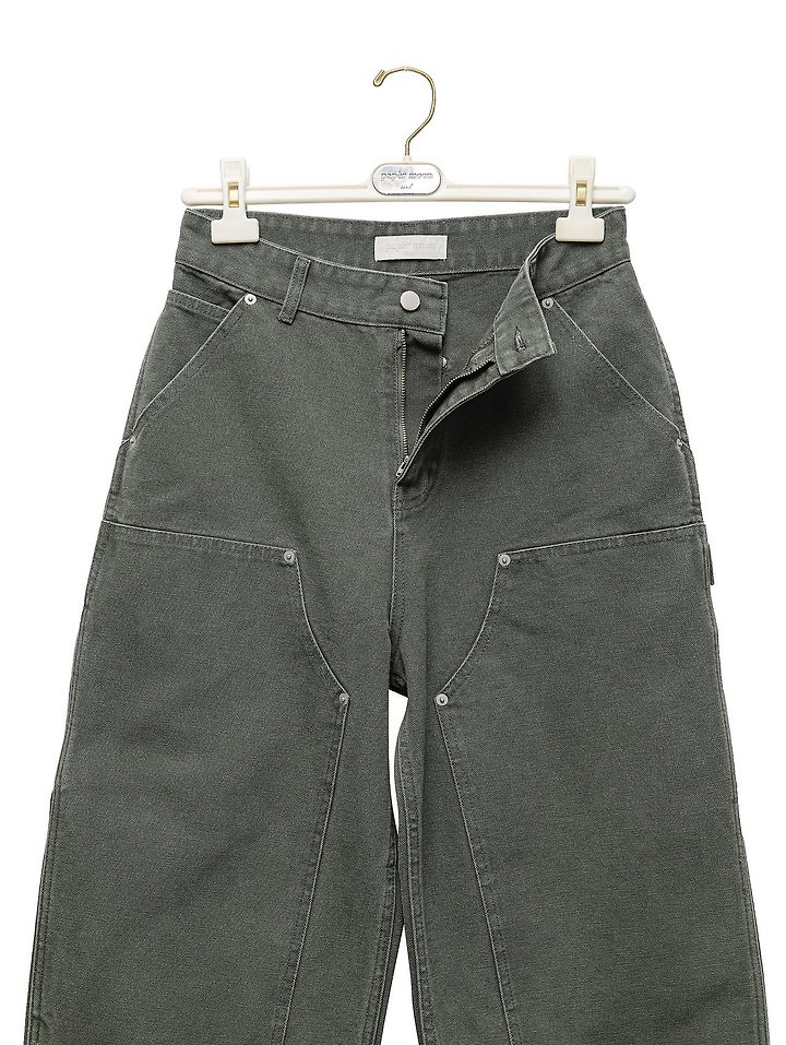 Paper Moon - Korean Women Fashion - #momslook - Vintage Ankle Carpenter Culotte Pants - 10