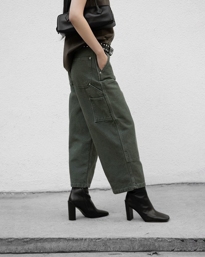 Paper Moon - Korean Women Fashion - #womensfashion - Vintage Ankle Carpenter Culotte Pants - 4