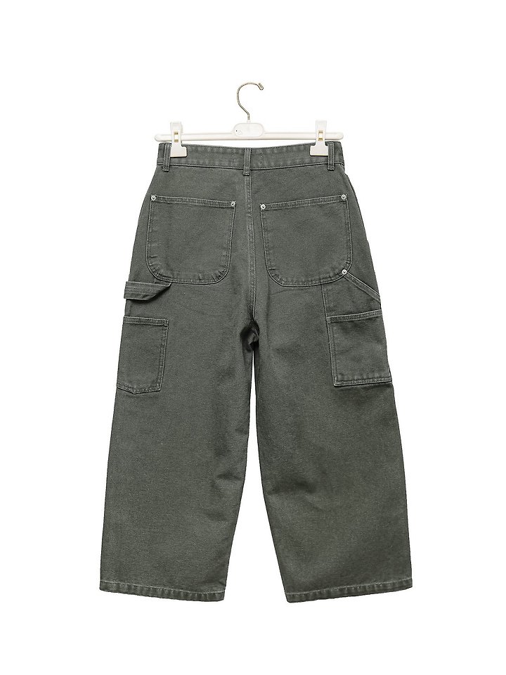 Paper Moon - Korean Women Fashion - #momslook - Vintage Ankle Carpenter Culotte Pants - 6