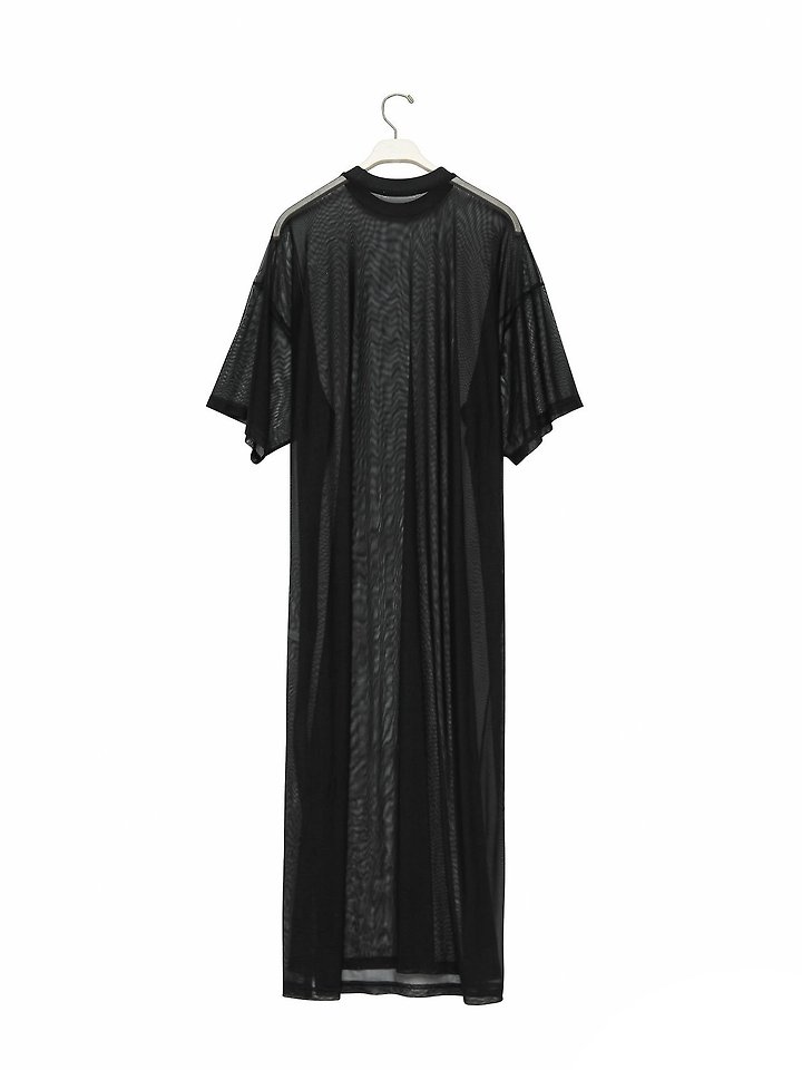 Paper Moon - Korean Women Fashion - #momslook - Oversized Mesh Sheer One-Slit One-piece - 6
