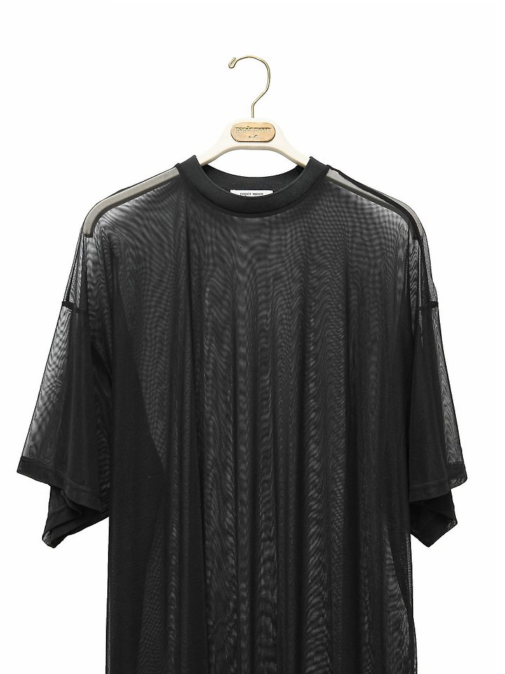 Paper Moon - Korean Women Fashion - #momslook - Oversized Mesh Sheer One-Slit One-piece - 8