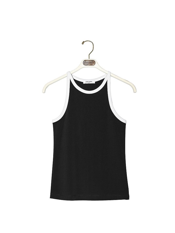 Paper Moon - Korean Women Fashion - #momslook - Color Block Halter Neck Sleeveless Tank Top - 3