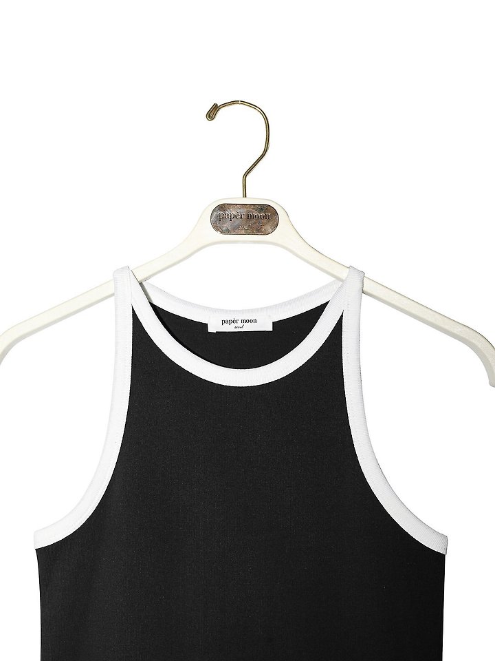 Paper Moon - Korean Women Fashion - #momslook - Color Block Halter Neck Sleeveless Tank Top - 5
