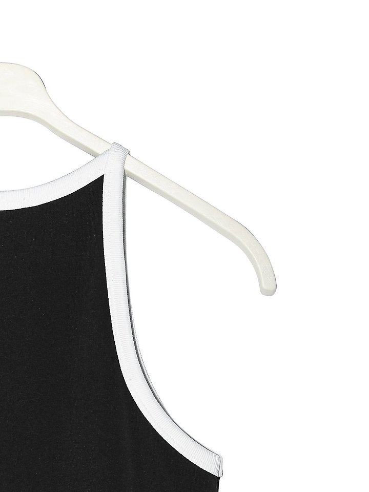Paper Moon - Korean Women Fashion - #momslook - Color Block Halter Neck Sleeveless Tank Top - 9