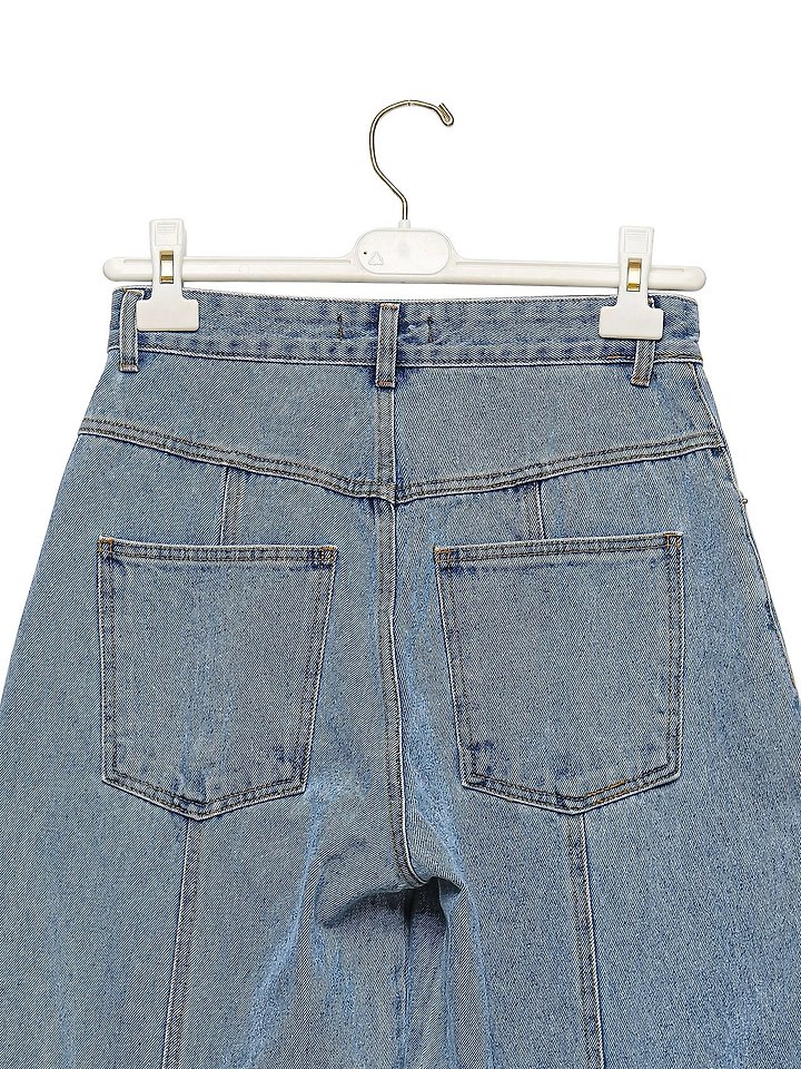 Paper Moon - Korean Women Fashion - #momslook - Volume Pintuck Denim Pants - 12