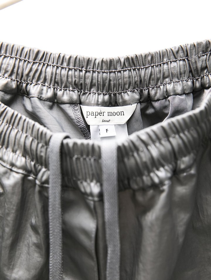 Paper Moon - Korean Women Fashion - #momslook - Tech Leather Bermuda Pants - 12