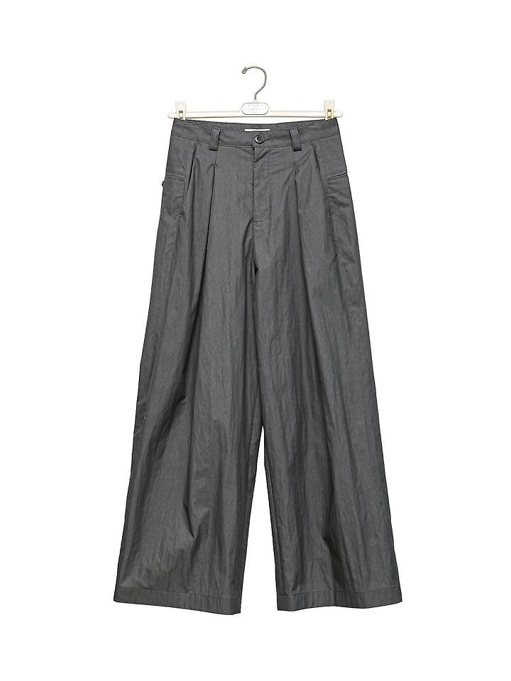 Paper Moon - Korean Women Fashion - #momslook - Double Pleated Belt Wide Trousers - 8