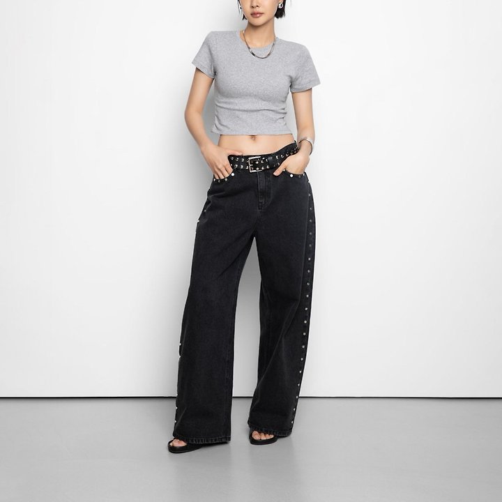 Paper Moon - Korean Women Fashion - #momslook - Essential Crop Tee - 3