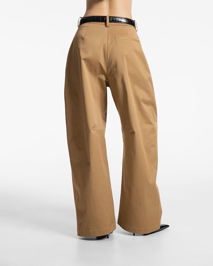 Paper Moon - Korean Women Fashion - #momslook - Curve Volume Wide Chino Pants - 7