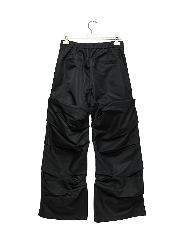 Paper Moon - Korean Women Fashion - #momslook - Luxe Shirring Crinkle Track Wide Pants - 8