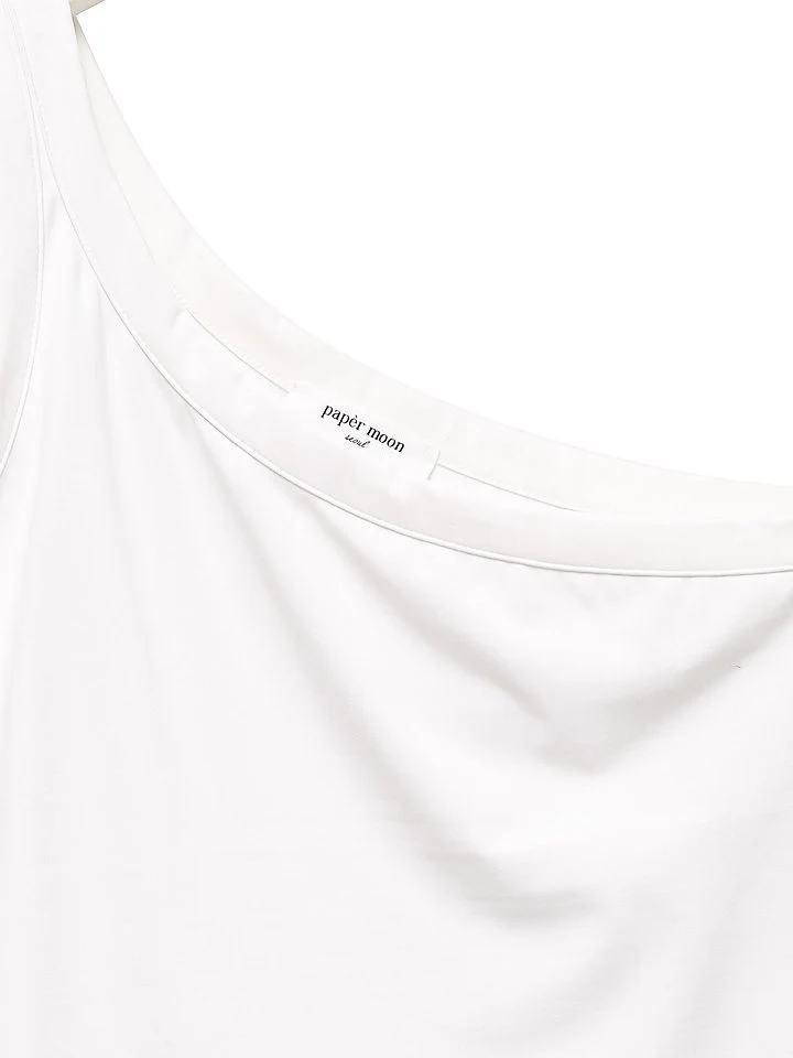 Paper Moon - Korean Women Fashion - #momslook - Diagonal One-Shoulder Tank Top - 8
