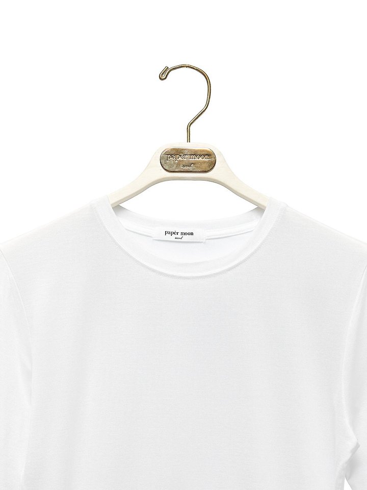Paper Moon - Korean Women Fashion - #momslook - Classic Slim Fit Tencel Crew Neck Top - 7