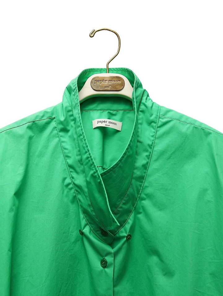 Paper Moon - Korean Women Fashion - #momslook - Low Collar Point Paper Button-Down Shirt - 10