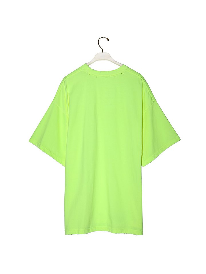 Paper Moon - Korean Women Fashion - #momslook - Oversized Pigment Cutting Detail Tee - 5