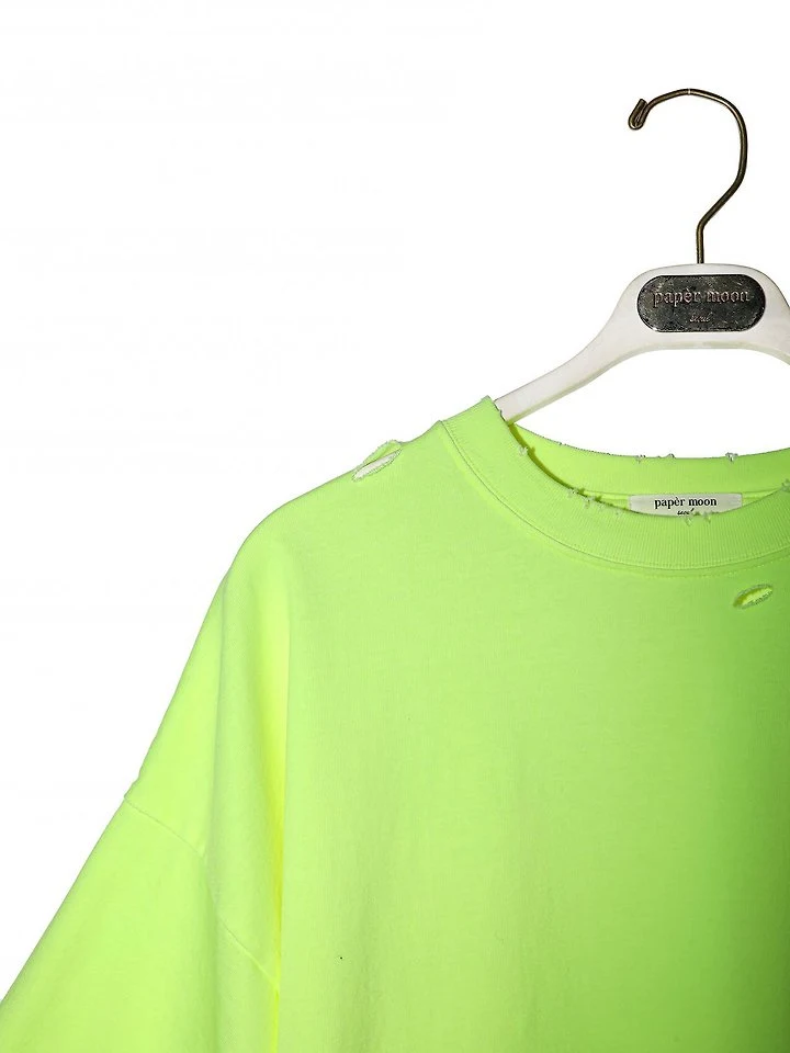 Paper Moon - Korean Women Fashion - #momslook - Oversized Pigment Cutting Detail Tee - 7