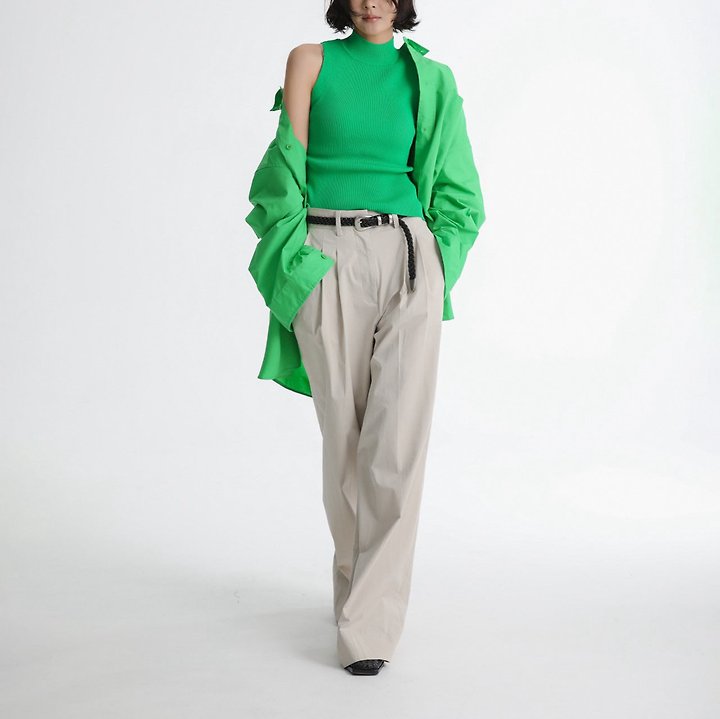 Paper Moon - Korean Women Fashion - #thelittlethings - High Neck Rib Sleeveless Crop Knit Top - 4