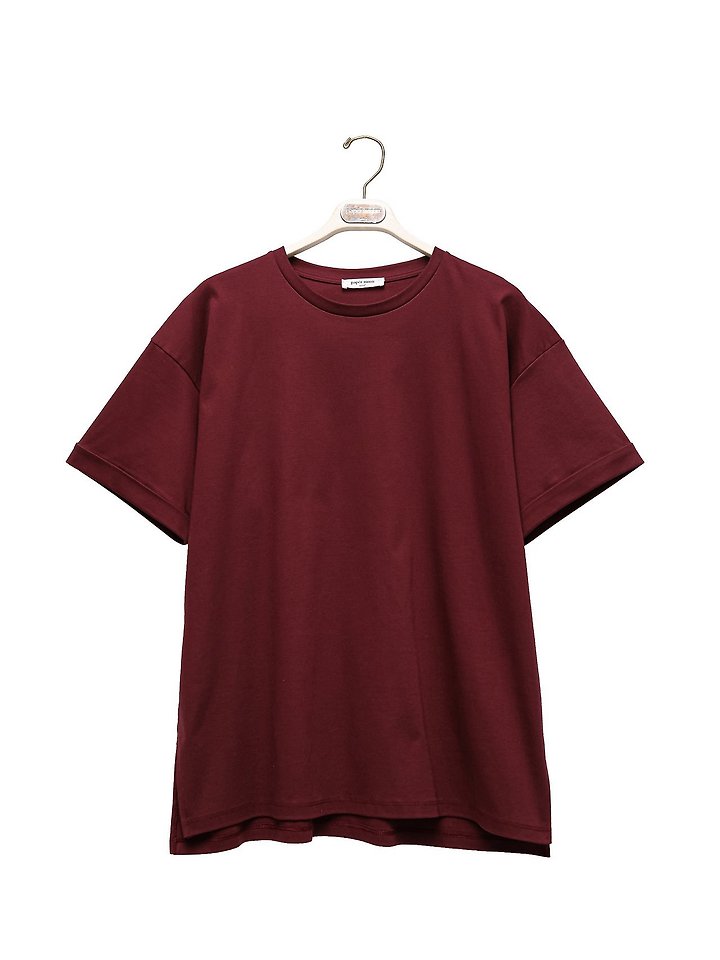 Paper Moon - Korean Women Fashion - #momslook - Premium Cotton Roll-Up Tee - 3