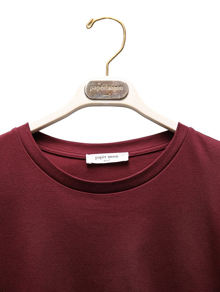 Paper Moon - Korean Women Fashion - #momslook - Premium Cotton Roll-Up Tee - 5