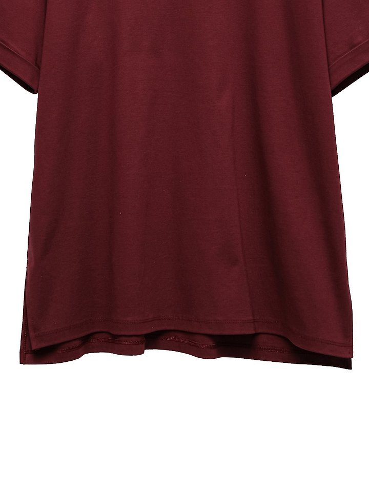 Paper Moon - Korean Women Fashion - #momslook - Premium Cotton Roll-Up Tee - 7