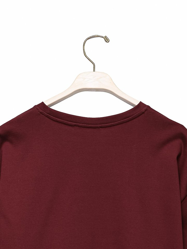 Paper Moon - Korean Women Fashion - #momslook - Premium Cotton Roll-Up Tee - 9